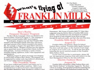 Regular newsletter I designed for Grapevine Mills' sister mall in Philadephia.
