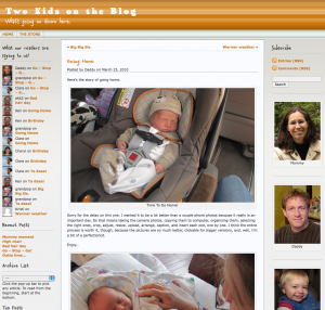 Fun and interactive site putting interaction and people foremost in this family blog.