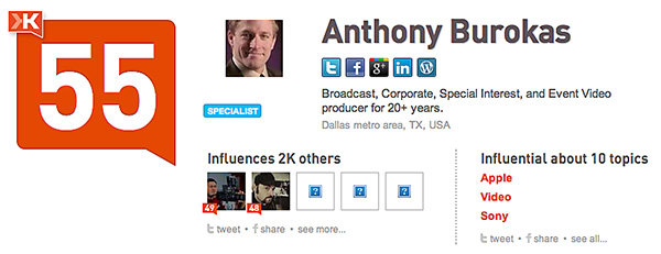 Anthony is a heavy influencer of others in the creative community. Anthony is a heavy influencer of others in the creative community.